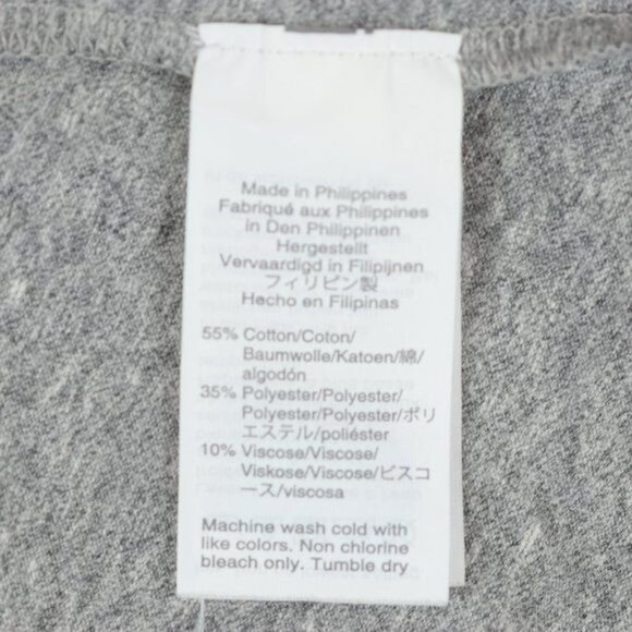 Madewell Women's Small Gray Jersey Crewneck Tie Hem Short Sleeve Tee - Picture 7 of 7